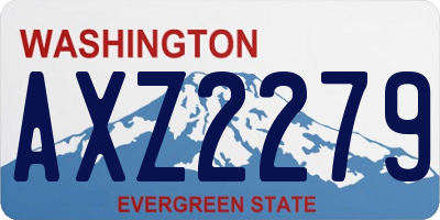 WA license plate AXZ2279