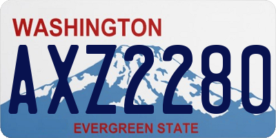 WA license plate AXZ2280