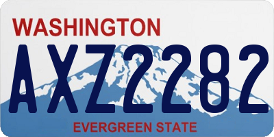 WA license plate AXZ2282