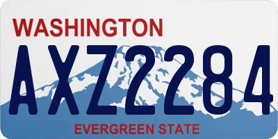 WA license plate AXZ2284