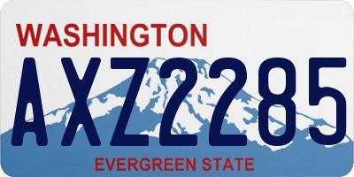 WA license plate AXZ2285