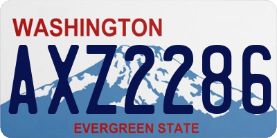 WA license plate AXZ2286