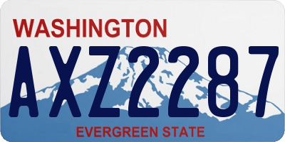 WA license plate AXZ2287