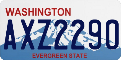 WA license plate AXZ2290
