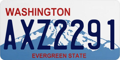 WA license plate AXZ2291