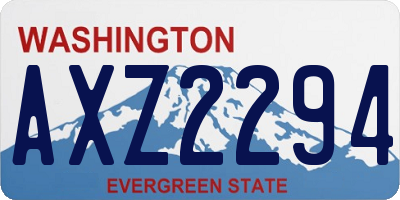 WA license plate AXZ2294