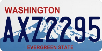 WA license plate AXZ2295