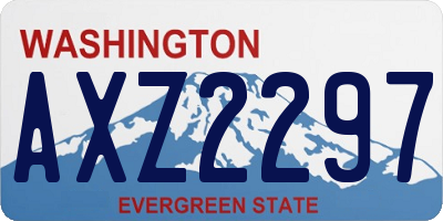 WA license plate AXZ2297