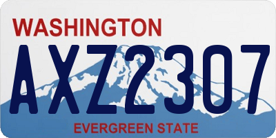 WA license plate AXZ2307