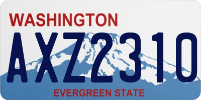 WA license plate AXZ2310