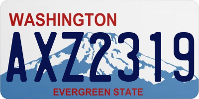 WA license plate AXZ2319