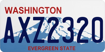 WA license plate AXZ2320