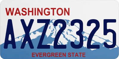 WA license plate AXZ2325