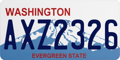 WA license plate AXZ2326