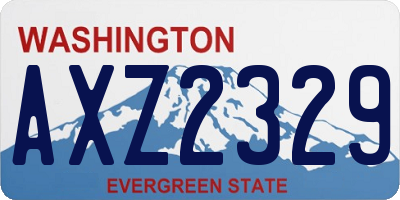 WA license plate AXZ2329