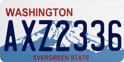 WA license plate AXZ2336