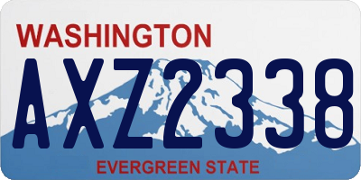 WA license plate AXZ2338