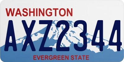 WA license plate AXZ2344