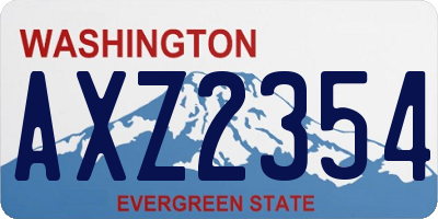 WA license plate AXZ2354