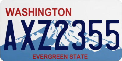 WA license plate AXZ2355
