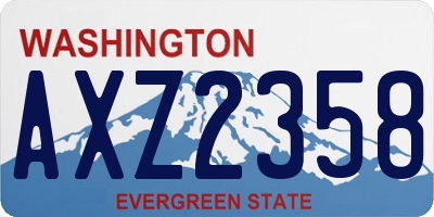 WA license plate AXZ2358