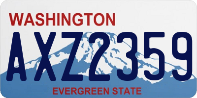 WA license plate AXZ2359