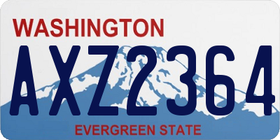 WA license plate AXZ2364