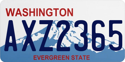 WA license plate AXZ2365