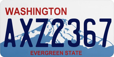 WA license plate AXZ2367