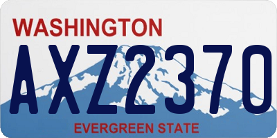 WA license plate AXZ2370