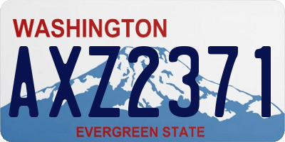 WA license plate AXZ2371