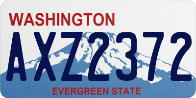 WA license plate AXZ2372