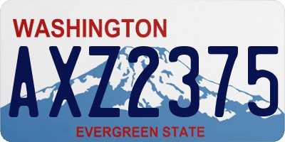 WA license plate AXZ2375