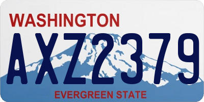 WA license plate AXZ2379