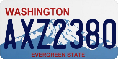 WA license plate AXZ2380