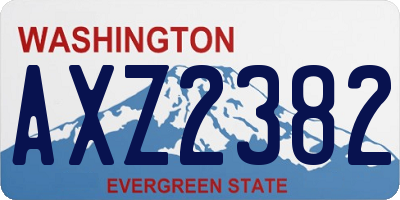WA license plate AXZ2382