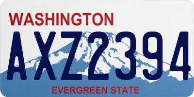 WA license plate AXZ2394