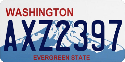 WA license plate AXZ2397