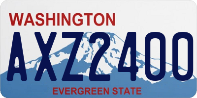 WA license plate AXZ2400