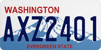 WA license plate AXZ2401