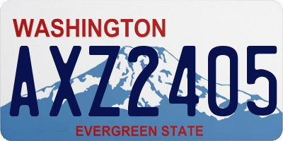 WA license plate AXZ2405