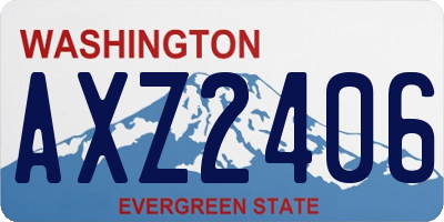 WA license plate AXZ2406
