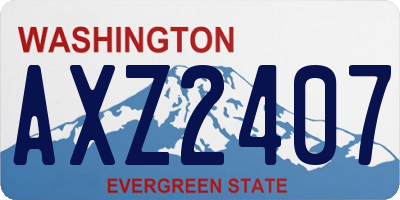 WA license plate AXZ2407