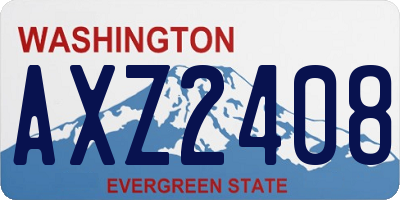 WA license plate AXZ2408