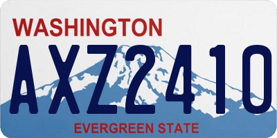 WA license plate AXZ2410