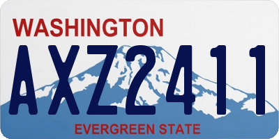 WA license plate AXZ2411