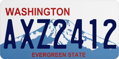 WA license plate AXZ2412
