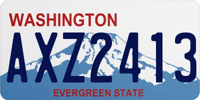 WA license plate AXZ2413