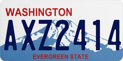 WA license plate AXZ2414