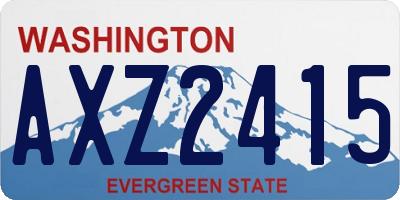 WA license plate AXZ2415